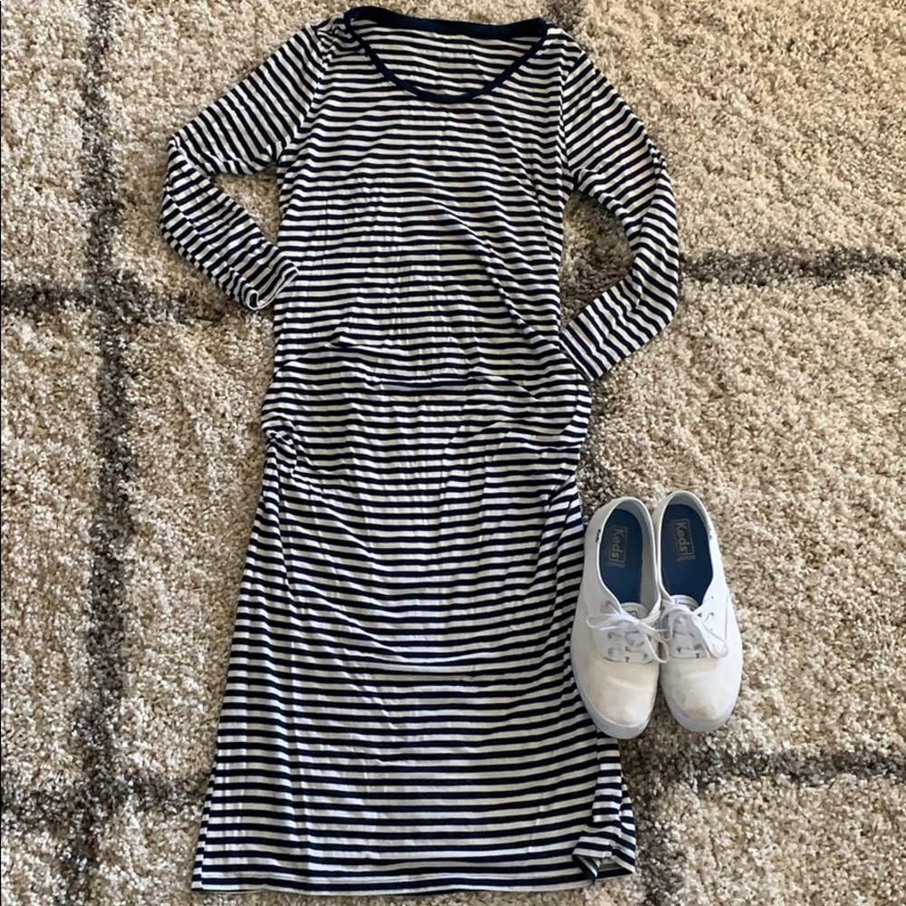 Maternity bodycon midi dress.